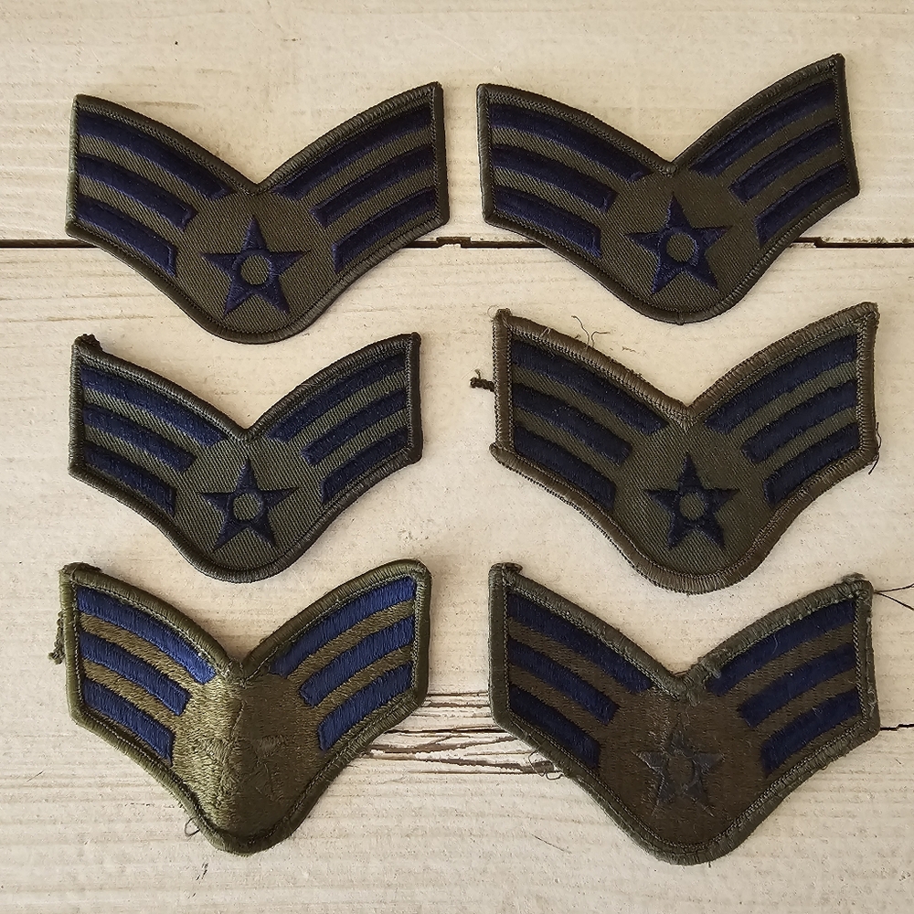 Set of Six US Air Force Senior Airman patches